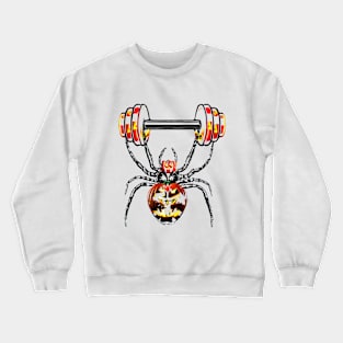 Workout: FUNNY PUMPKIN SPIDER Crewneck Sweatshirt